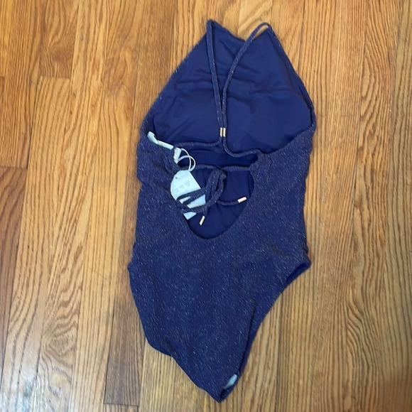 Andie Swim The Lanai One Piece Cosmic Sparkly Blue Size S NWT - Picture 2 of 5
